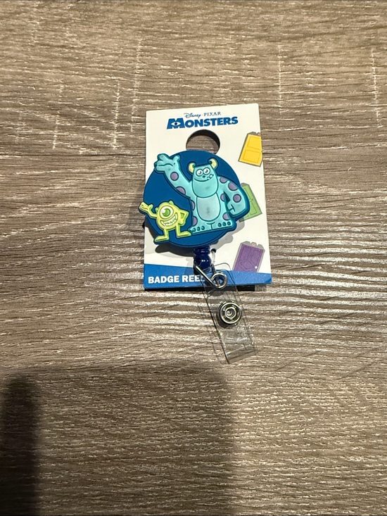 Disney Other - Disney Monsters Inc. Blue & Teal Sulley and Mike Badge Reel